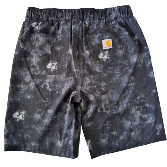 Carhartt Youth Kids Shorts Caviar Black Size $32 NWT Pockets Elastic Waist 8" - Picture 2 of 6
